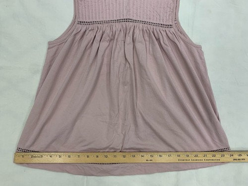 Banana Republic Babydoll ärmellose Bluse Größe Small rosa Biesenfalten Baumwolle - Bild 7 von 10