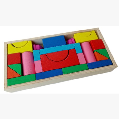 26Pcs/Set 3D Shapes Geometric Solids Wooden Math Games Toys - Picture 2 of 5