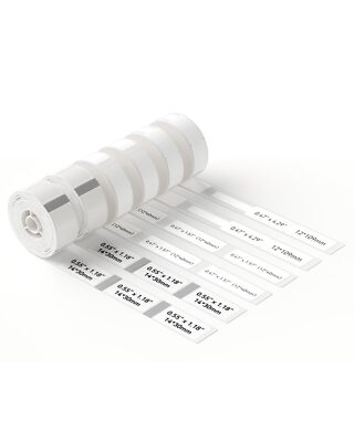 D11 Label Maker Tape 6 Rolls White & Clear Compatible with D11 D110
