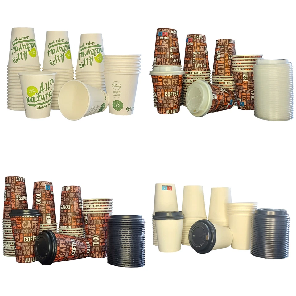 Kaffeebecher to go Pappbecher coffee to go Becher 100ml 200ml 250ml 300ml 400ml