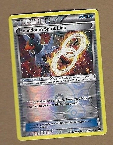 POKEMON HOUNDOOM SPIRIT LINK REVERSE FOIL CARD