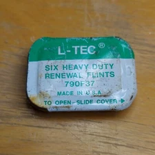 Vintage L-TEC Renewal Flints With 2 Still In Tin