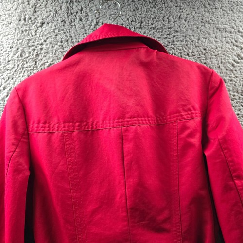 Target Jacket Womens Size 10 Red Lightweight Double Breasted Long Sleeve Tie - Picture 11 of 14