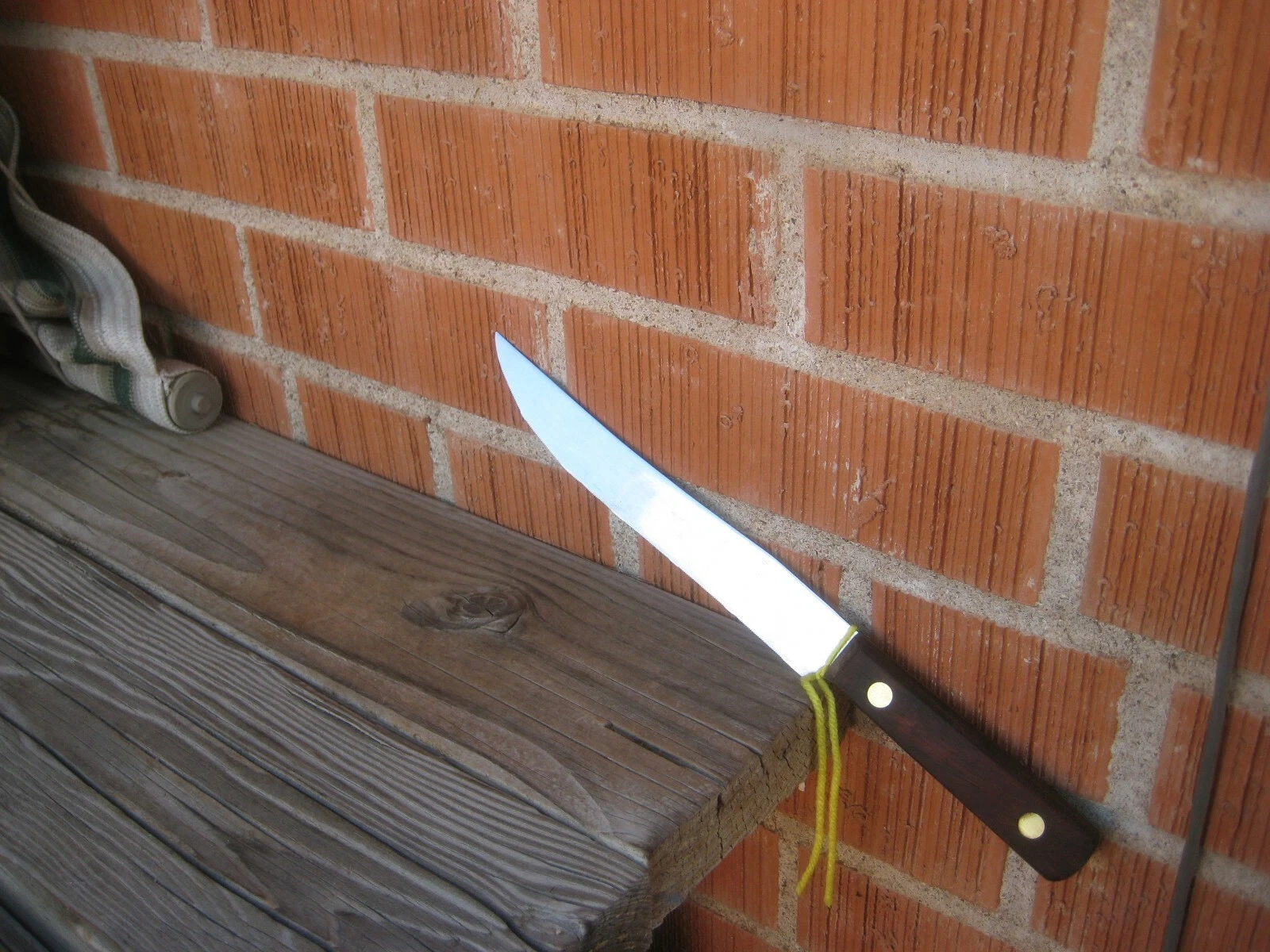 1970s Vintage 8" Blade BURNS ** Stainless Micro Serrated Bread Slicing Knife USA