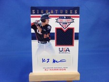 USA Baseball 2017 Material Signatures Jersey Autograph KJ Harrison 10 271/299