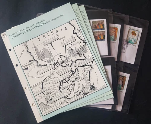 Pope John Paul II trip CZESTOCHOWA POLAND & HUNGARY 1991 12 FDC + cards