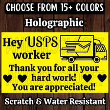 50 THANK YOU USPS STICKERS 2.25" LABELS SEALS DELIVERY DRIVER SCRATCH RESISTANT