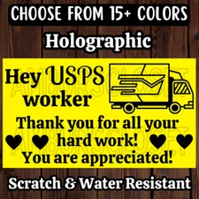 50 THANK YOU USPS STICKERS 2.25" LABELS SEALS DELIVERY DRIVER SCRATCH RESISTANT