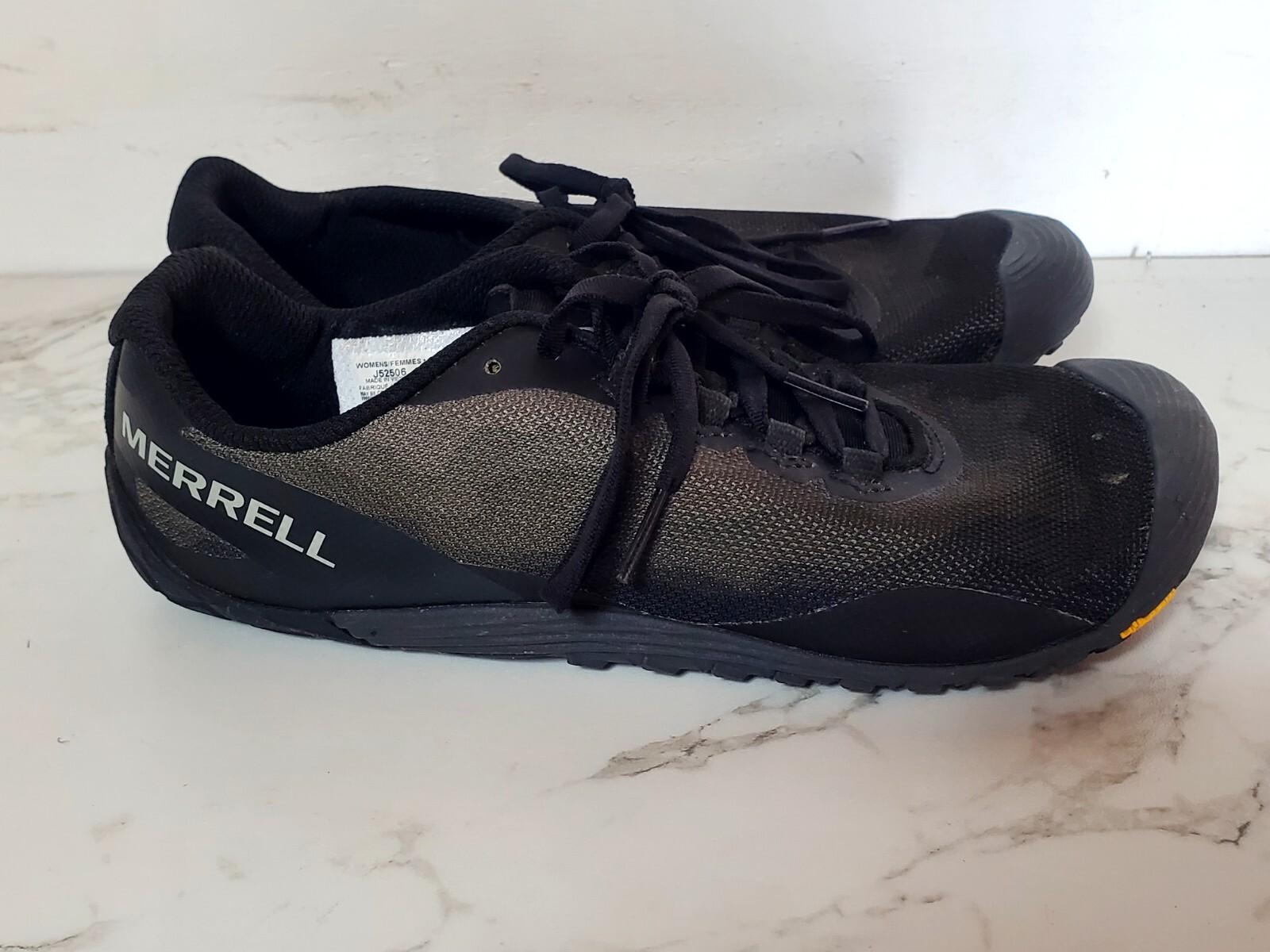 Merrell Vapor Glove 4 scarpe donna taglia 7 nero grigio piedi nudi trail running