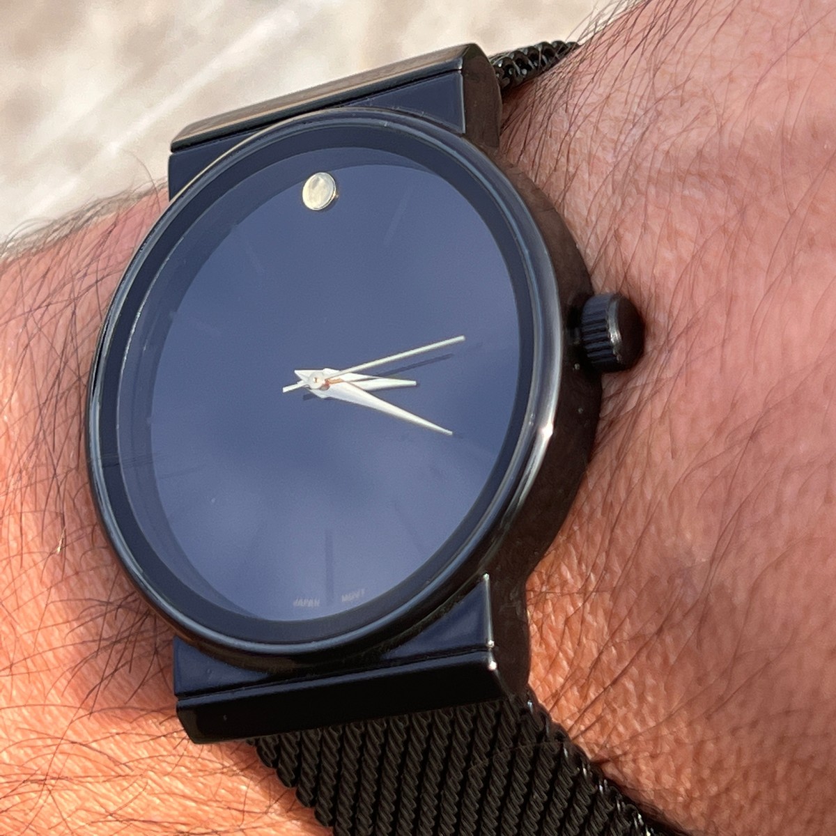 blue dress for baby girl Peugeot Women's Small Dress Watch Black Dial & Black Leather Strap