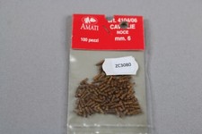 ZC3080 Amati 4104/06 accastillage bateau miniature cabillots noyer walnut pins