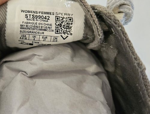 NIB New SPERRY Top-Sider Crest Vibe Canvas Sneaker Grey STS99042 Women's 6.5W - Picture 8 of 11