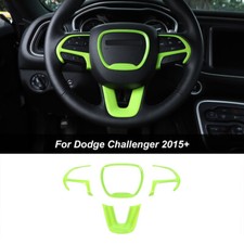 Green Steering Wheel Cover Bezels Trim For Dodge Challenger Charger Accessories