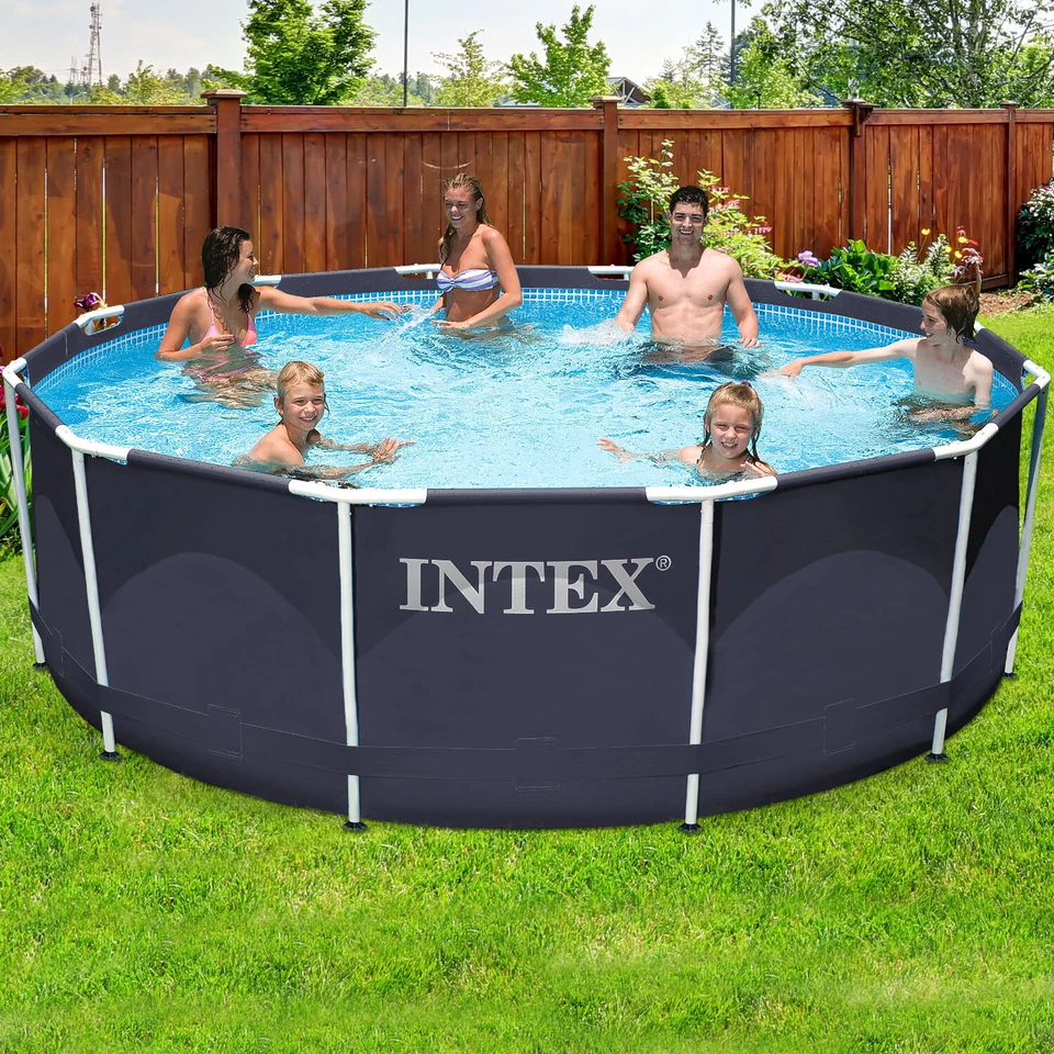 Intex 366x122 Swimming Pool Schwimmbad Frame Aufstellpool Gartenpool rund - Bild 3 von 4