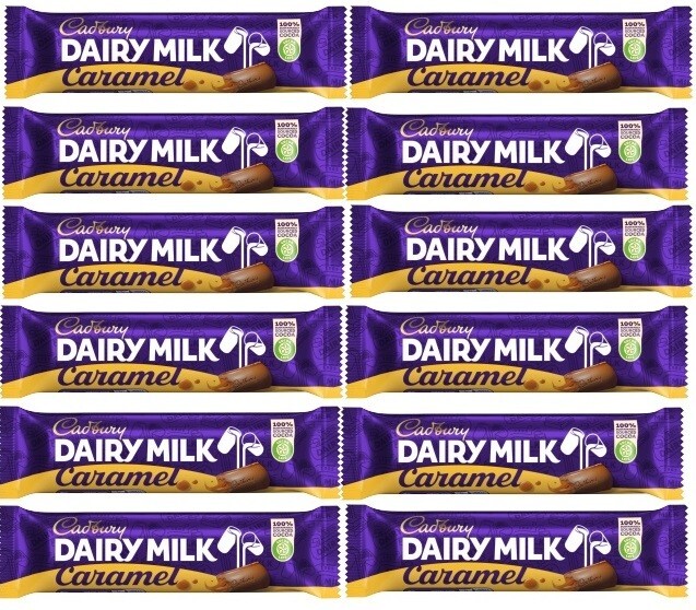 Cadbury Dairy Milk Caramel Chocolate Bar 45G - Creamy Milk With Gooey Caramel, 48 X 45G, 7.6223E+12 - Image 3