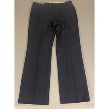 Vintage Wool Dress Pants Made in USA Men's 36x33 Long Blue Career Business