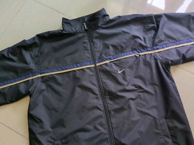 Vintage Nike Nylon Windbreaker Lined F1 TMS Size XXL Navy 2000s Y2K Small Swooch