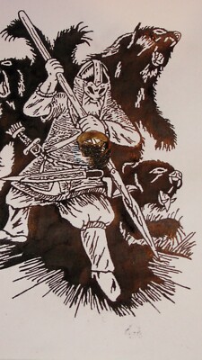 Berserker Ring   mit keltischen Symbolen - Viking Wikinger Odin