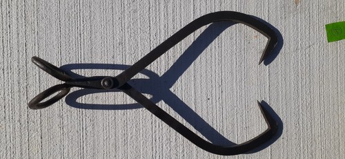 WI Barn Vintage Antique Cast Iron Ice Wood Tongs Marked #3 Farm Rustic 20 1/2” B - Picture 13 of 14
