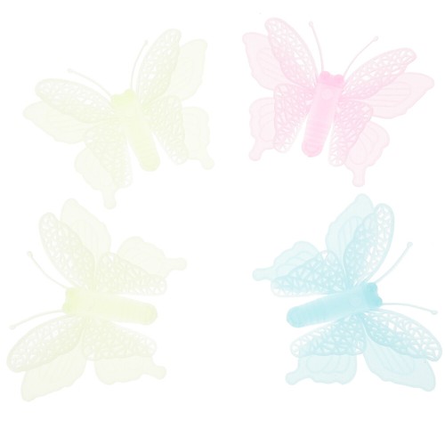 2 Pieces Fluoreszierende Schmetterlingswandaufkleber Student Party Dekorationen - 第 8/12 張圖片