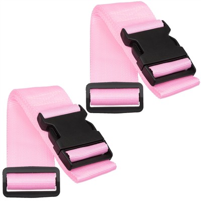pink luggage strap