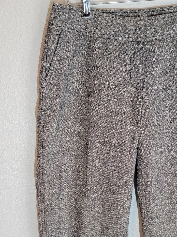 Caslon Vestido Pantalones Mujer Talla 8 Relajado Suelto Recto Mezcla Lana Negro Blanco Foto 2 de 4