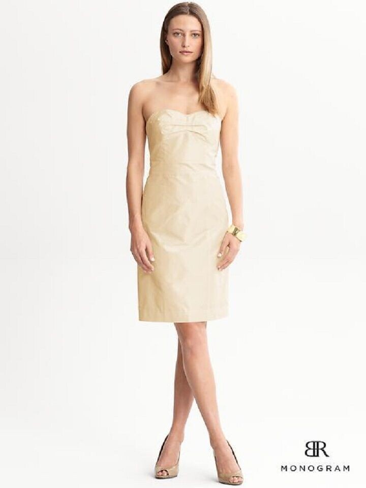 Banana Republic Monogram Cream Lela Strapless Cocktail Dress #429808 NWT!  14 | eBay