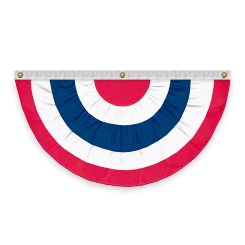 USA Patriotic Pleated Fan Flags, US Flag Buntings Banner, 5 Stripes - Two Sizes - Picture 4 of 4
