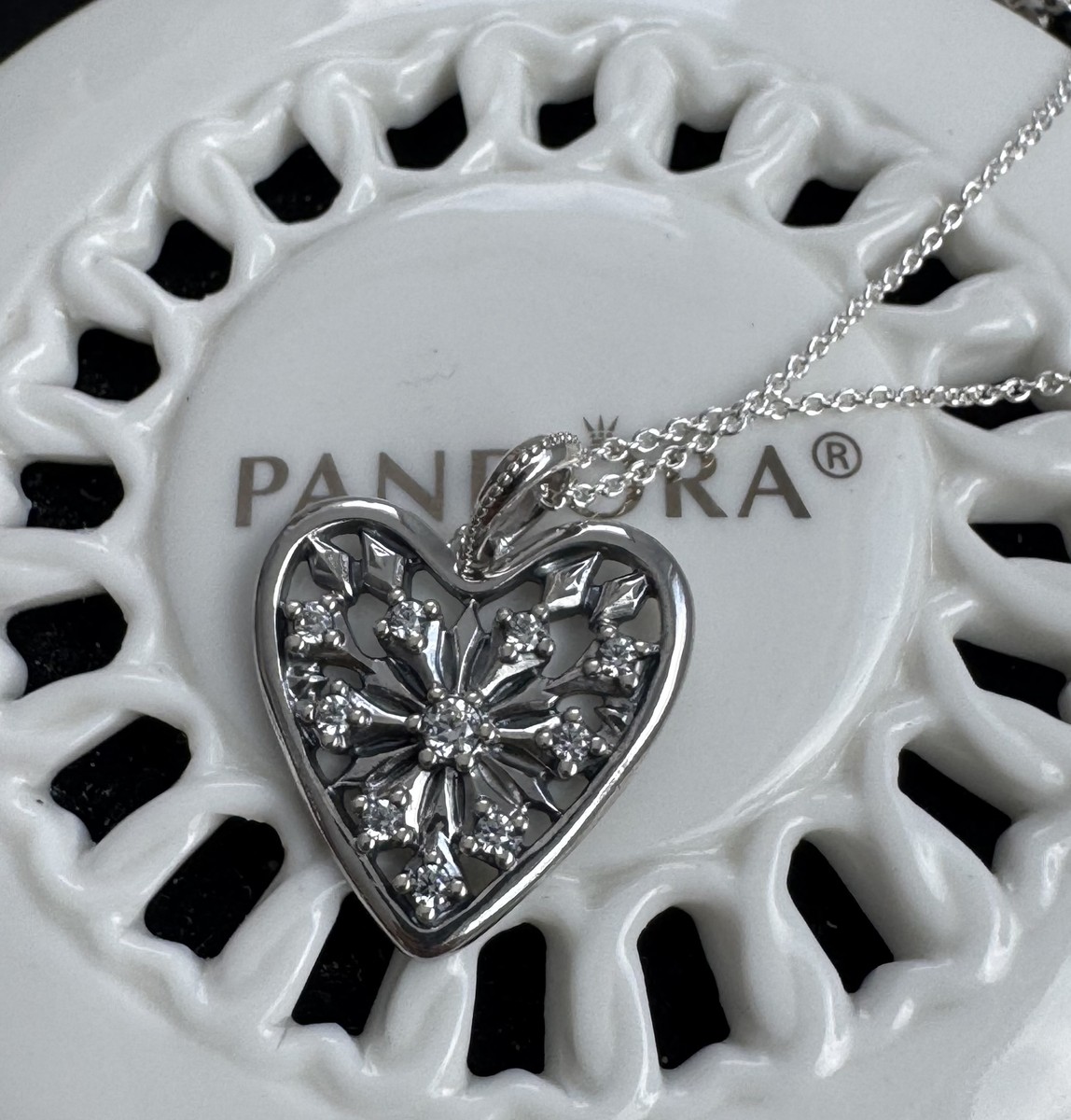 Authentic Pandora Heart of Winter Necklace #396369CZ- 80cm / 31.4