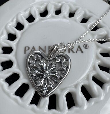 Authentic Pandora Heart of Winter Necklace #396369CZ- 80cm / 31.4