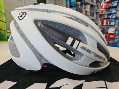 Lazer Genesis Cross Ltd Fahrradhelm, + Aeroshell, matt weiß. Groß 59-61cm