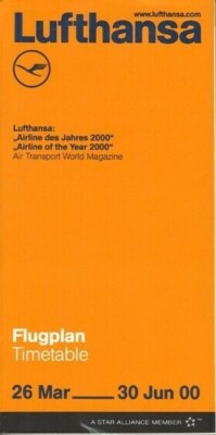 Lufthansa timetable 2000/03/26