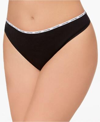 CALVIN KLEIN TANGA GR XL BAUMWOLLE UNTERWÄSCHE LOGO-TAILLE SCHWARZ SINGLE THONG