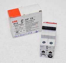 ABB SB202M-C6 6A Disjoncteur MCB 2 Pôles Double Bipolaire