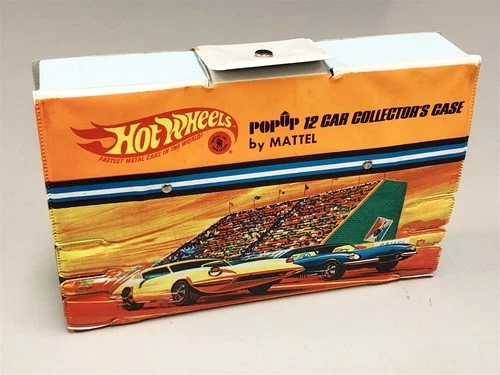 HOT WHEELS RED LINE 12 CAR POP UP CAR RACE CASE NICE SHAPE