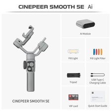 Zhiyun Smooth 5E Combo AI Gimbal 3-Axis Handh...