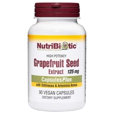 NutriBiotic Grapefruit Seed Extract CapsulesPlus, 125 mg of GSE, 90 Count