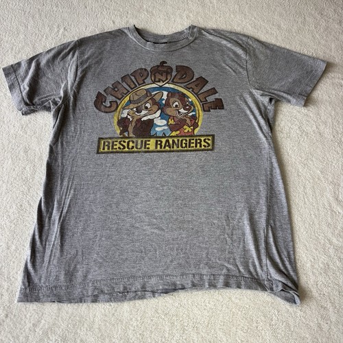 Camiseta Gris Vintage Disney Chip 'N Dale Rescue Rangers Talla Grande - Imagen 2 de 8