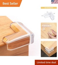 L-Shaped Baby Proof Corner Guards - 12 Transparent Safety Bumpers for Furniture
