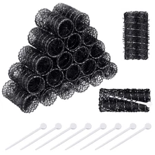 20 Pack Vintage Brush Rollers for Hair with Picks Medium Wire Mesh Rollers for W