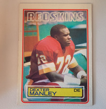 Topps 1983 Dexter Manley Rookie Card #191 Washington Redskins NFL Football. rookie card picture