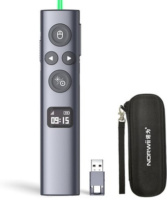 Norwii N95s BLE Präsentation Clicker Digital Pointer Grün Laser PowerPoint Remo