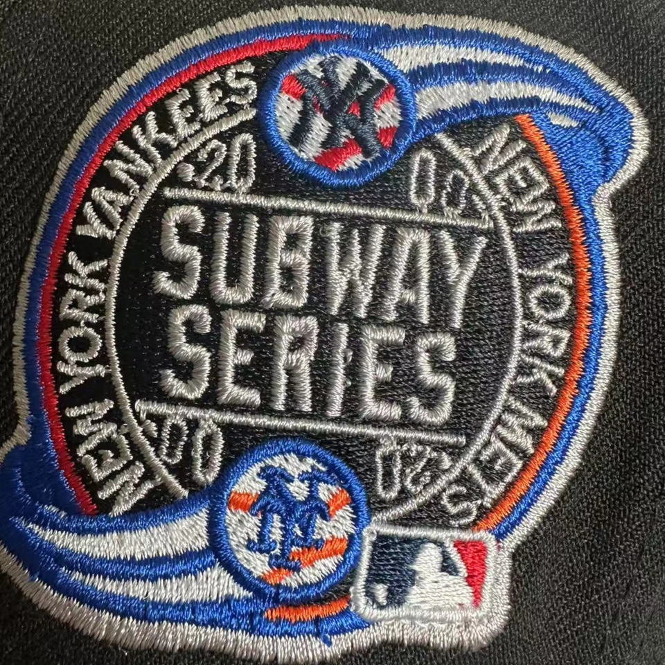 New York Mets MLB Subway Series Black Blue Orange New Era 59FIFTY Fitted Hat Cap - Image 2 of 2
