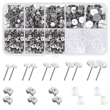 Earring Making Kit, 1800Pcs Supplies with Stainless Steel Posts and Backs for DI