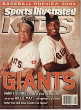 sports illustrated FOR KIDS 2004 APRIL Barry Bonds Willie Mays Giants ON-COVER