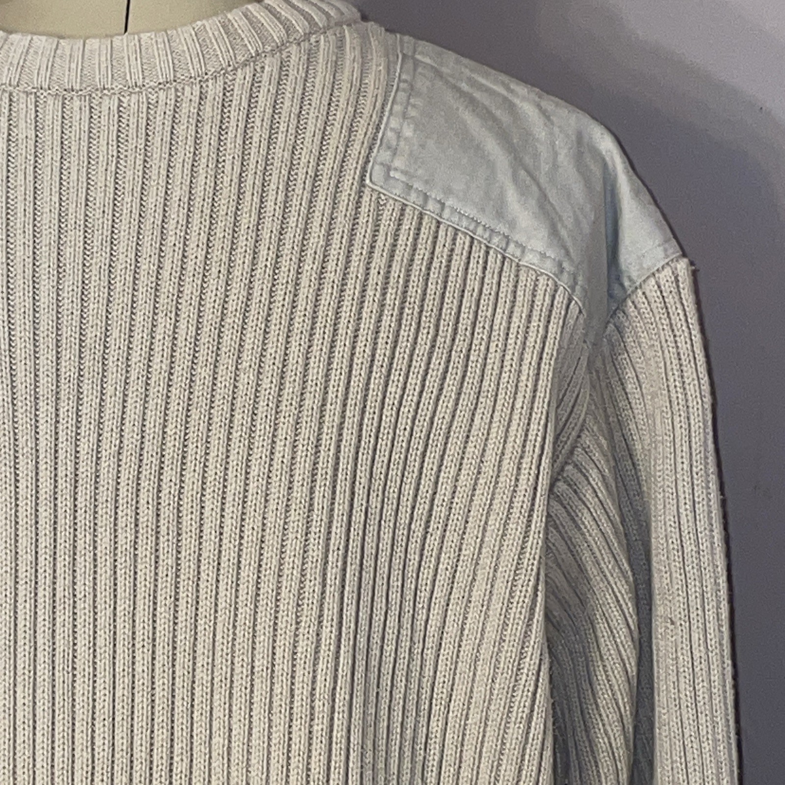 Structure Heavyweight Ribbed Sweater Shoulder/Elb… - image 2