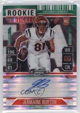 2024 Panini Contenders Optic Green Pulsar Prizm /30 Jermaine Burton Auto 1co7