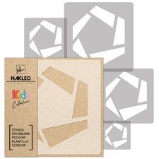 KIDS Reusable Plastic Stencils 5 pcs // HEXAGON