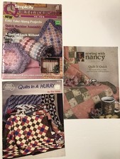 Vintage 90's Quilting Books Lot of 3 Instructions, Guides, Dozens of Patterns 