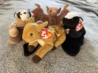 TY Beanie Babies Woodland Animal Bundle (Deer, Skunk + More) Vintage Lot w/ Tags